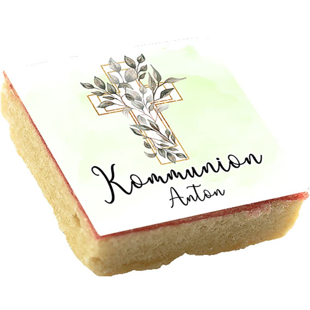 Motivational Communion Cookies - 75 Pack - Eucalyptus Green - Perfect for Church Celebrations, Baptisms, and Religious Events