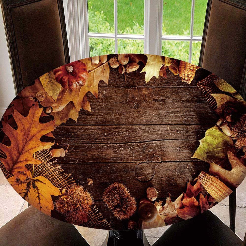 Waterproof Elastic Round Tablecloth - 51