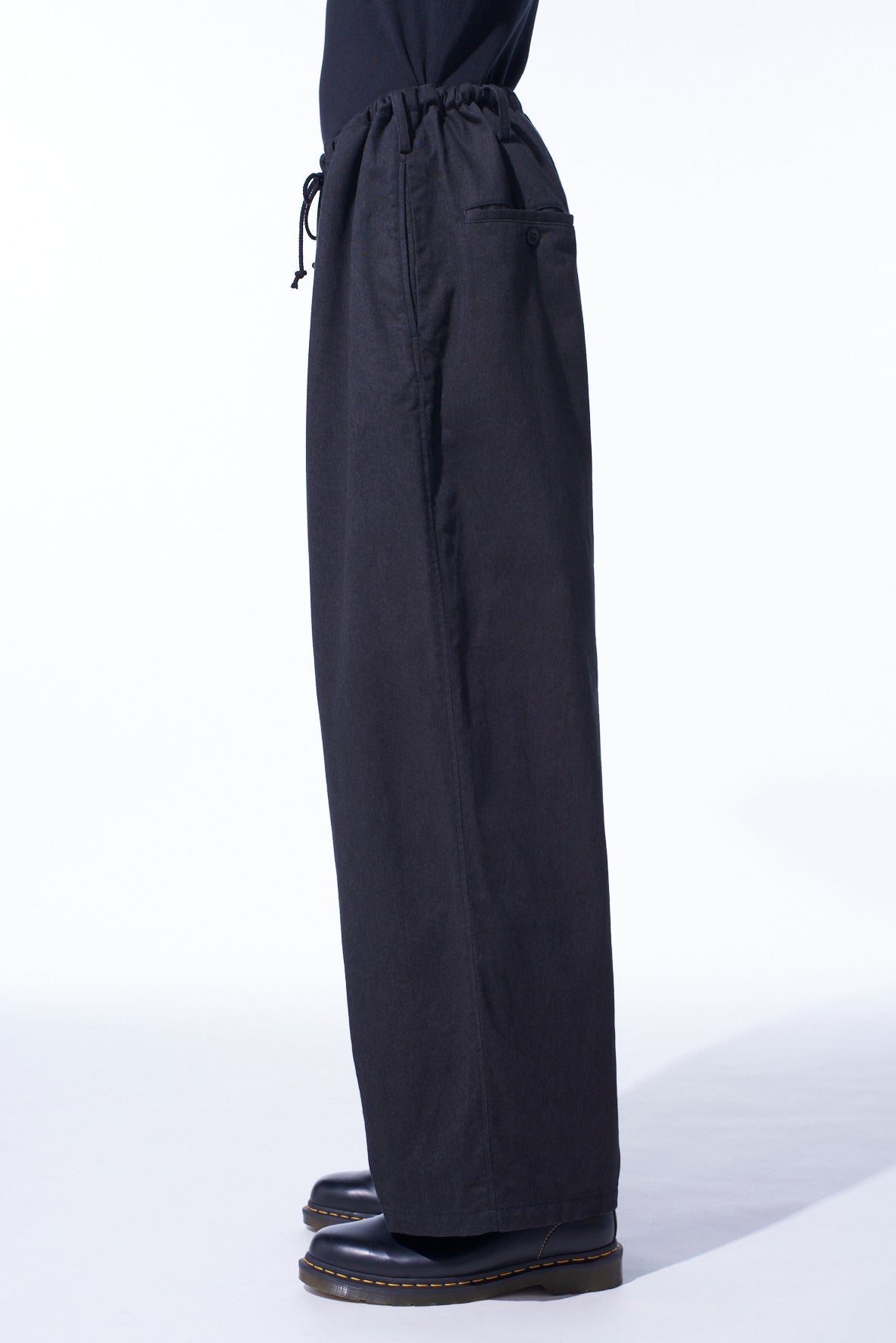 **Cotton Drill Drawstring Wide Leg Pants for Women - Comfortable Casual Lounge & Travel Pants**