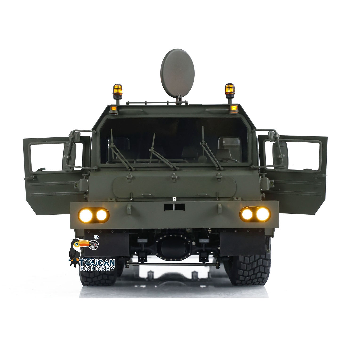 1/14 Scale TOUCAN 8x8 RC Tractor Truck - Full Metal Remote Controlled Military Transport Vehicle with FlySky PL18 Lite Transmitter (PNP Ready, Painted Model) - Perfect for Off-Road Adventure, Military Simulation & RC Hobby Enthusiasts