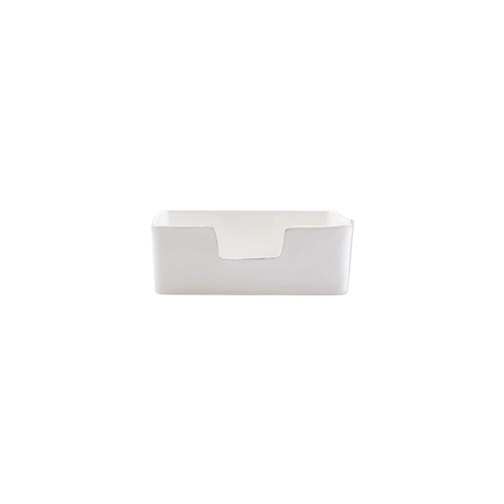 Vietri Lastra White Ceramic Guest Towel Holder - 8.25