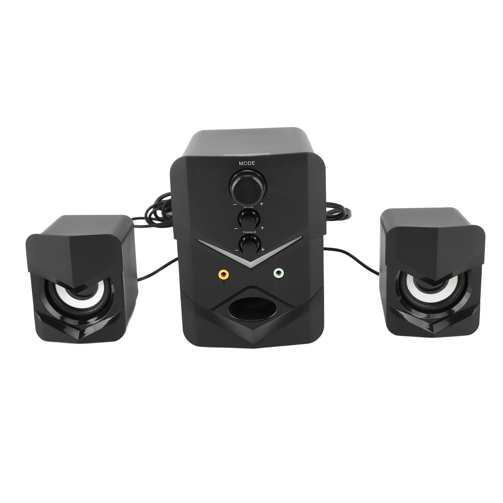 Premium Computer Speakers with Built-in Subwoofer - Wired USB Desktop Speakers, Active Sound Design for PC/Laptop - Perfect for Home Office, Gaming & Music Listening
