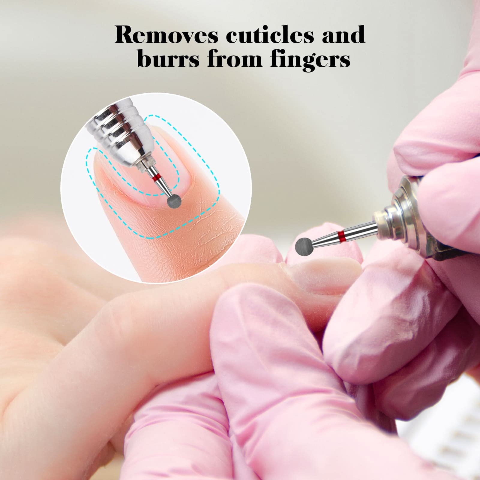 Flame Cuticle Clean Drill Bit for Electric Nail File Machine - 3/32