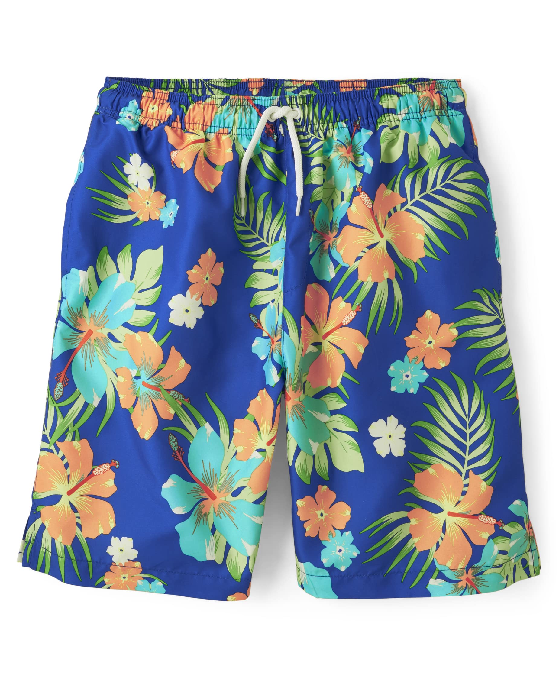The Children's Place Boys' Swim Trunks - Quick Dry, UPF 50+ Sun Protection, Comfortable Elastic Waistband - Perfect for Beach, Pool, and Summer Water Activities