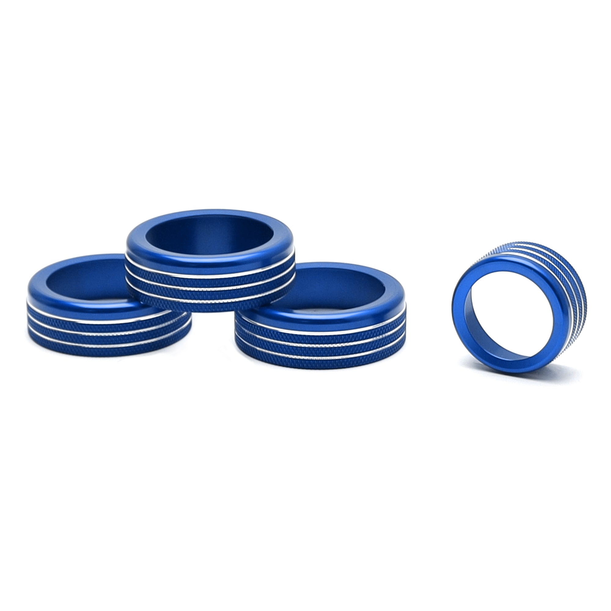 4-Piece Blue Drive Mode & Volume/AC Knob Covers for 2024+ Toyota Tacoma & 2025+ 4Runner - 14-Inch Screen Protection - Perfect for Off-Roading & Interior Customization