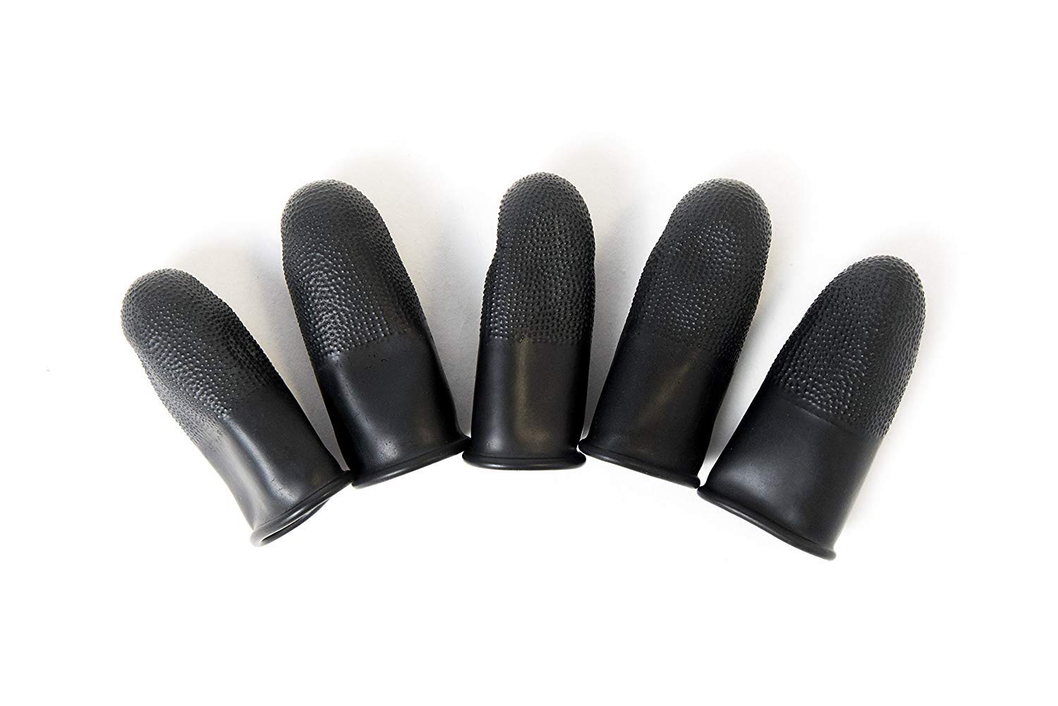 Black Static Dissipative Finger Cots - 14 Mil Thick, Small Size (Case of 10 Bags, 100/Bag) - ESD Protection for Electronics Assembly, Medical Use & Cleanroom Applications