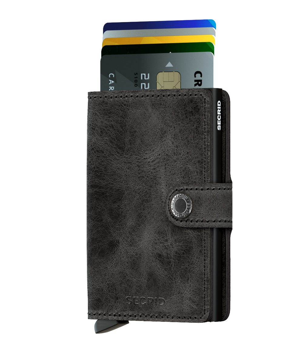 SECRID Vintage Leather Mini Wallet for Women & Men - RFID Blocking Slim Card Holder - Perfect for Travel, Business & Everyday Use