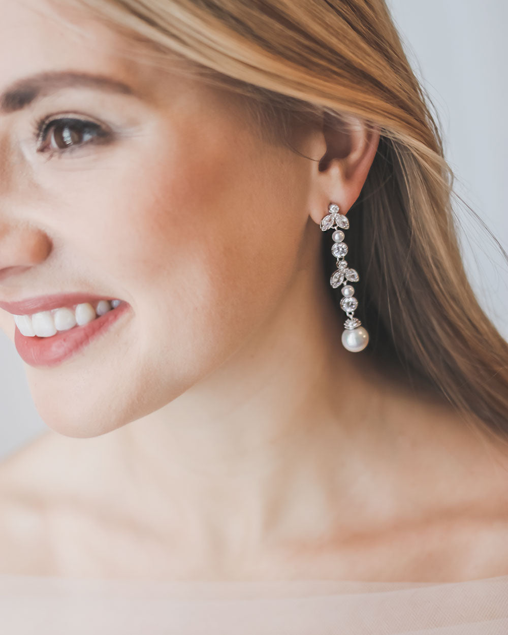 Sabrina Pearl Drop Earrings - Elegant Dangle Earrings for Women, 925 Sterling Silver Pearl Jewelry | Perfect for Weddings, Parties & Special Occasions