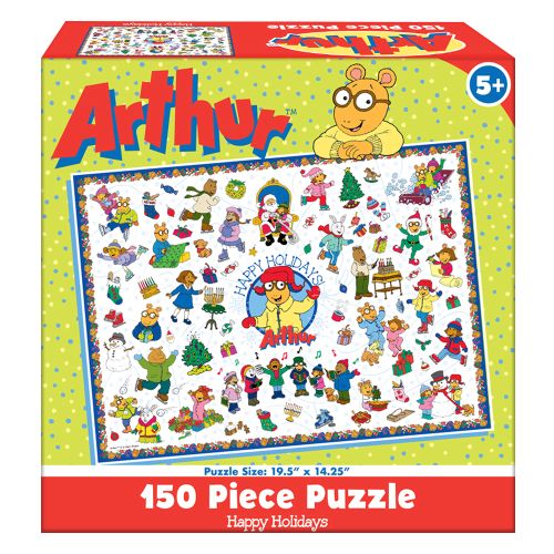 Arthur Happy Holidays Winter Fun Jigsaw Puzzle - 150 Piece Christmas Puzzle for Kids & Adults - Perfect for Family Game Night & Winter Holiday Activities