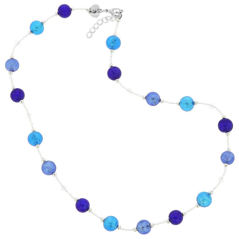 Venetian Murano Glass Beatrice Necklace in Blue - Handcrafted Italian Jewelry for Women, Perfect Gift for Weddings & Special Occasions