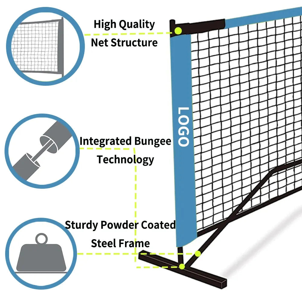 Hitman45 Portable Pickleball Net - Professional Grade for Outdoor & Indoor Play - Perfect for Backyard, Court, and Gym Use