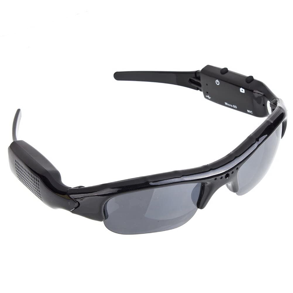 BenRan HD 1080P Camera Sunglasses with Built-in 200mAh Battery - Spy Glasses for Outdoor Activities, Cycling, Hiking & Travel Recording