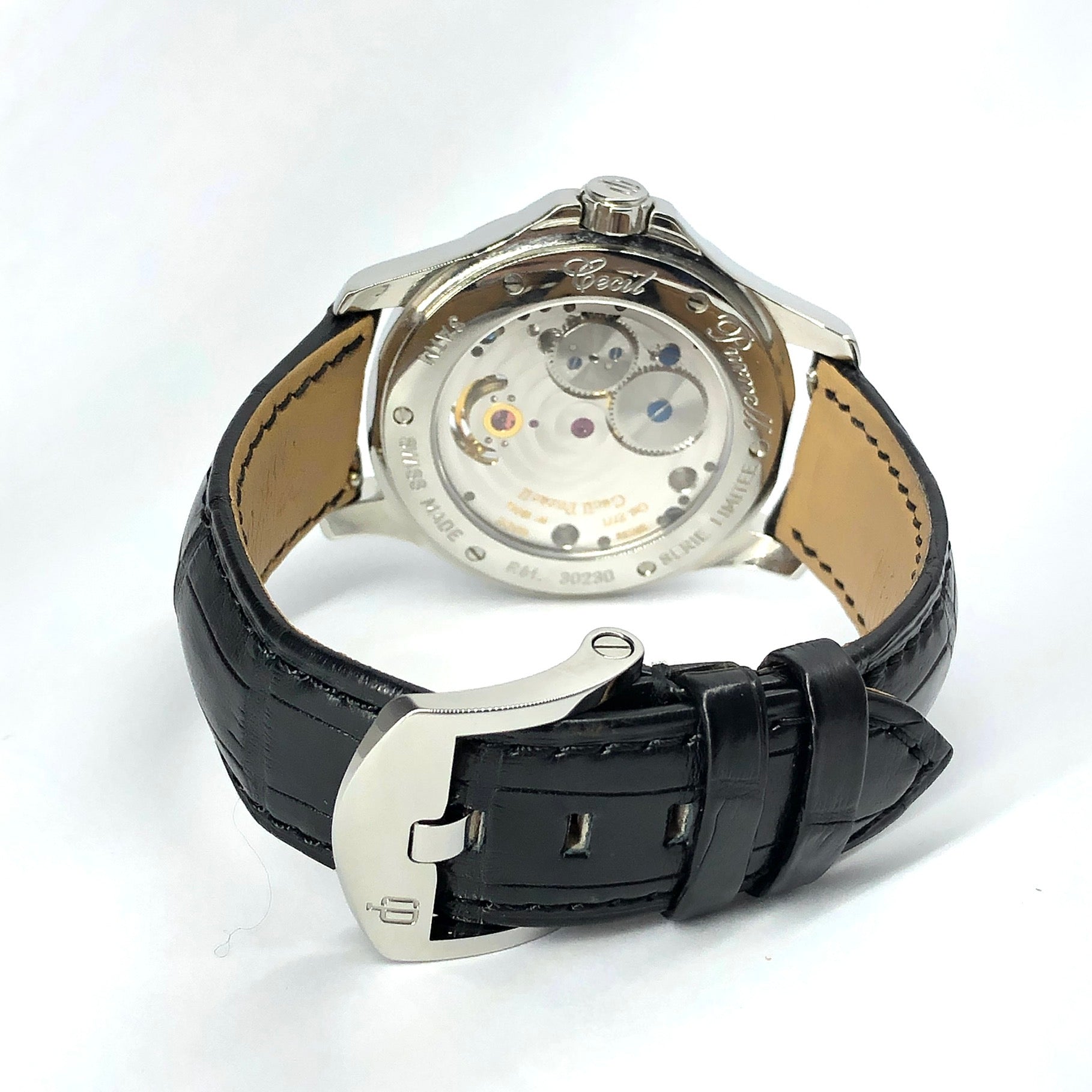 Cecil Purnell Luxury Tourbillon Stainless Steel Watch - Limited Edition Men's Timepiece for Business & Formal Occasions