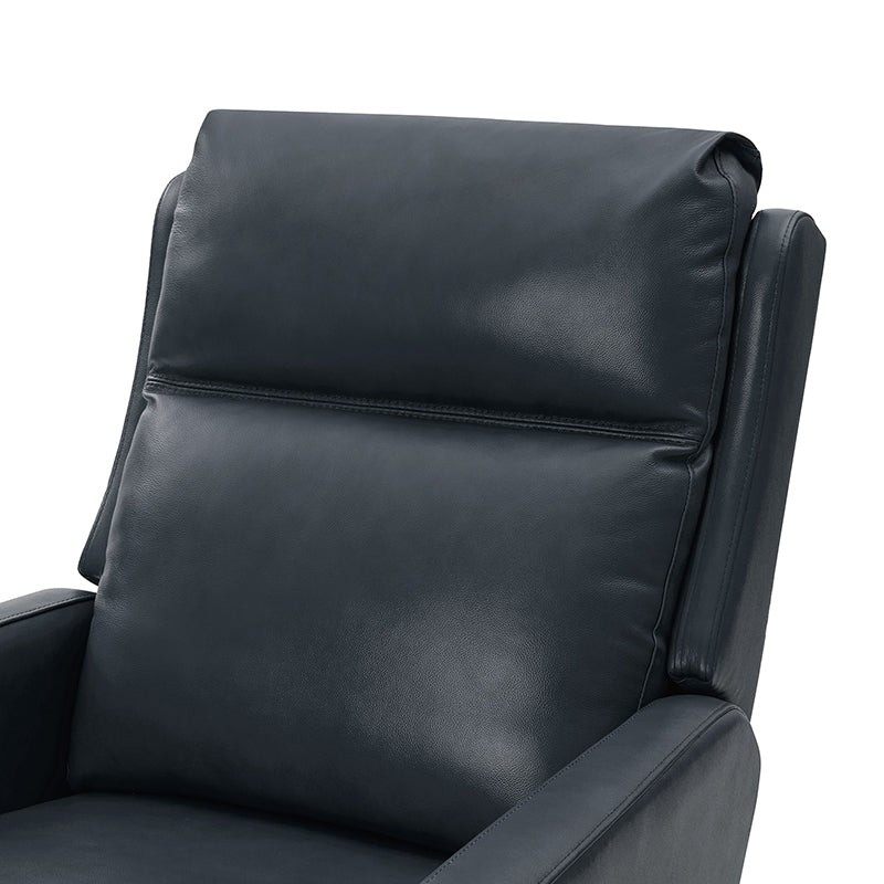 Paula Transitional Power Recliner with USB Charging Ports - Modern Electric Reclining Chair with Lumbar Support for Living Room, Home Theater & Office - Comfortable Leather Lounge Chair with Power Headrest & Cup Holder