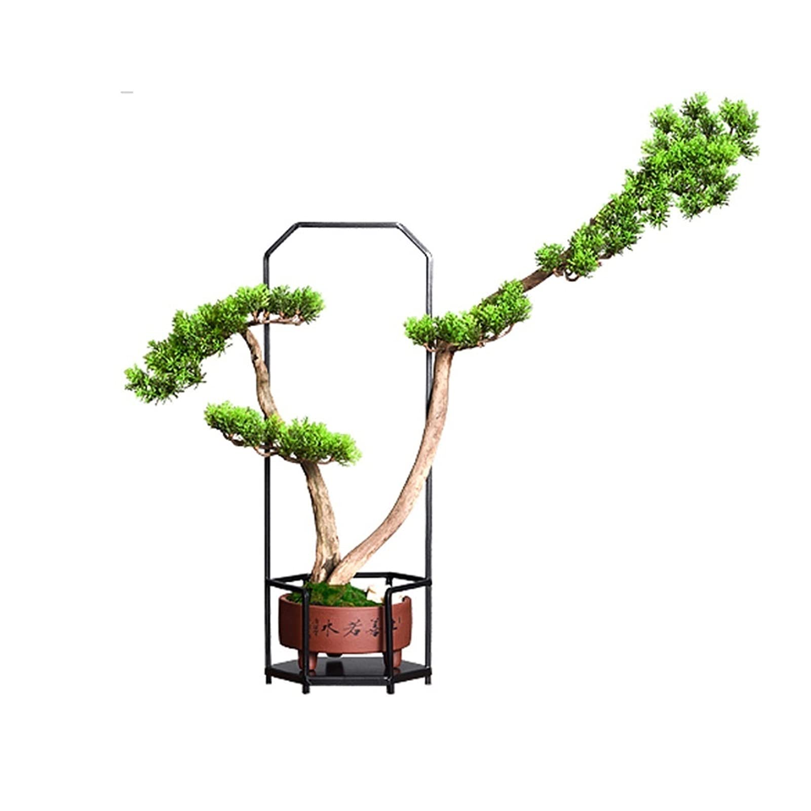 Artificial Bonsai Tree - Realistic Fake Potted Plant for Home, Office, Hotel & Garden Decor - Handcrafted Wrought Iron & Ceramic Bonsai Plant - Perfect Gift for Housewarming, Wedding & Zen Decor (Indoor/Outdoor Use)