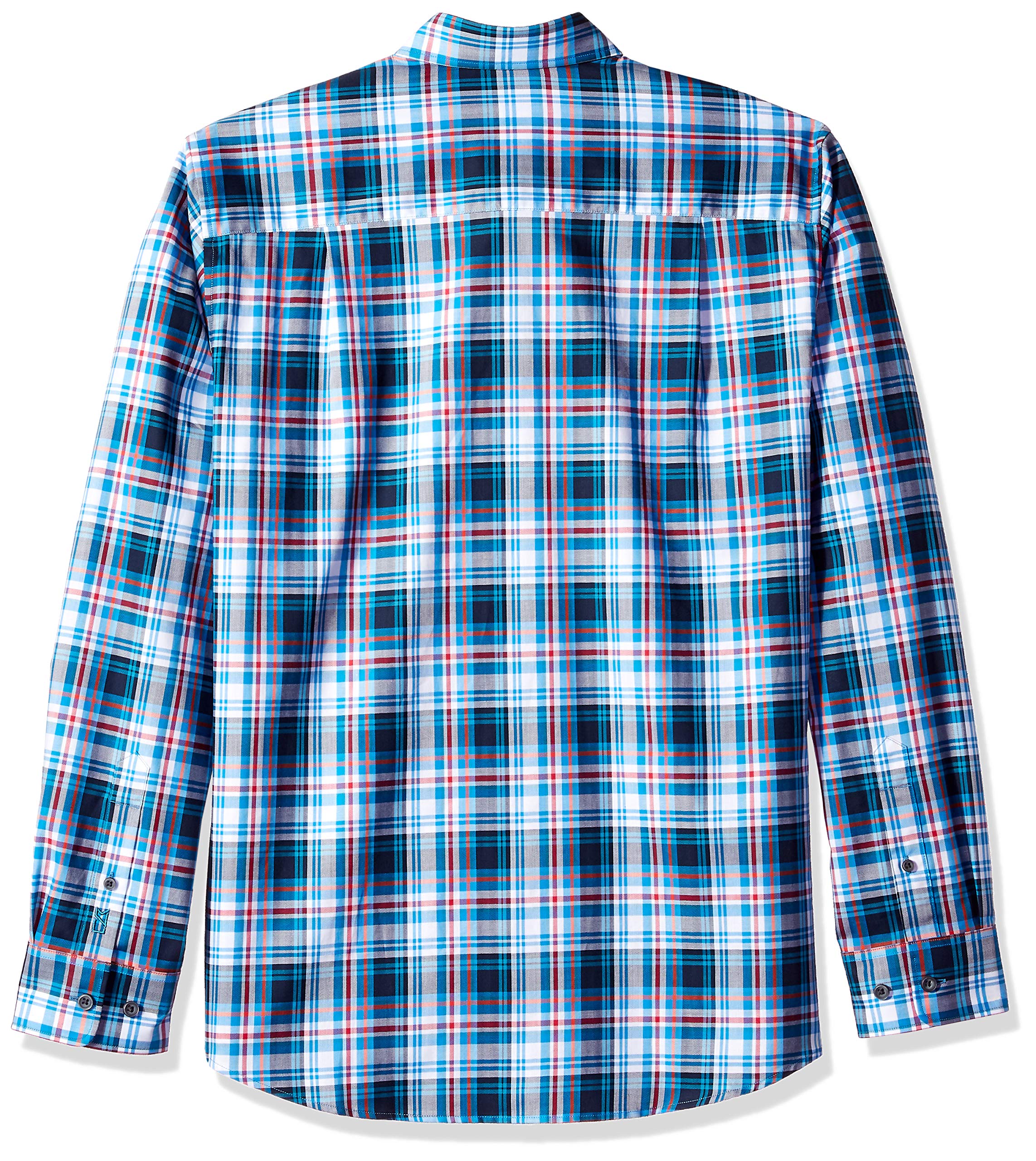 Cutter & Buck Men's Large Plaid Button Down Collared Shirt - Easy Care, Wrinkle Resistant - Perfect for Office, Casual Wear & Outdoor Activities