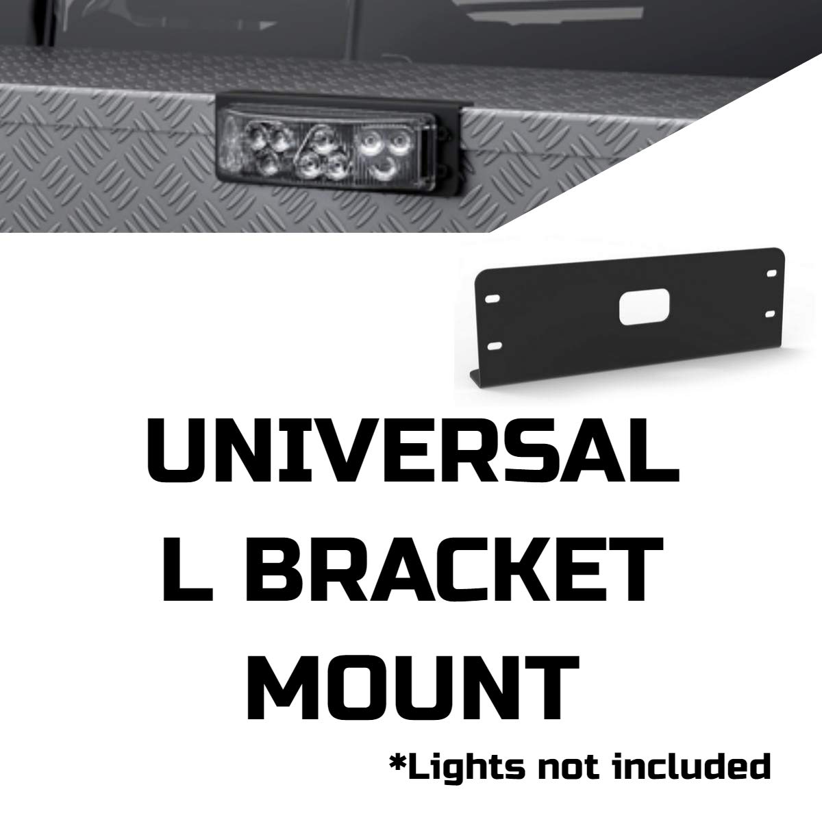 SpeedTech Lights Half Octo 180 Degree LED Surface Mount Emergency Strobe Light L Bracket Mount - Durable Aluminum Bracket for Emergency Vehicle Warning Lights, Police Cars, Fire Trucks & Construction Vehicles