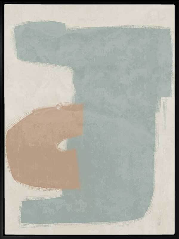 Elegant Light Teal Canvas Wall Art Print - Modern Home Decor for Living Room, Bedroom & Office