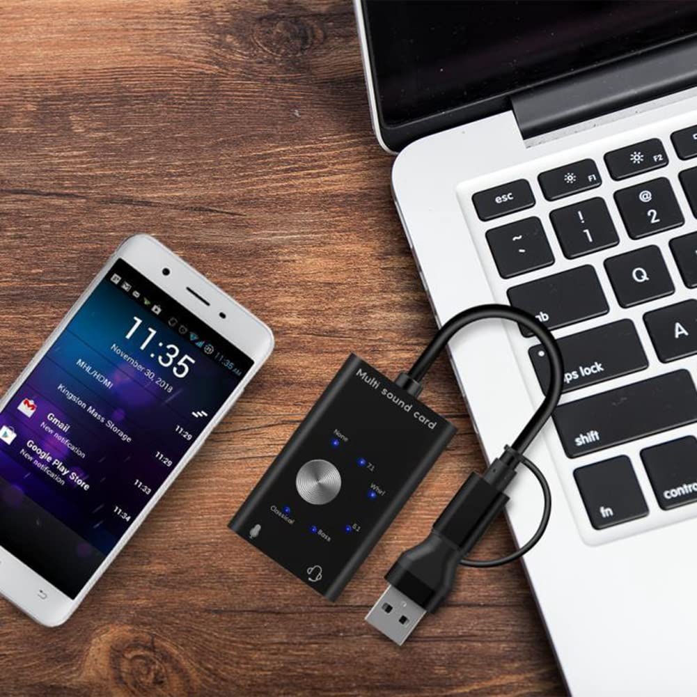Echwave USB Audio Sound Card Adapter - Professional Aluminum Alloy External Sound Card for PC, Laptop, Headphones & Speakers | Perfect for Gaming, Streaming & Conference Calls
