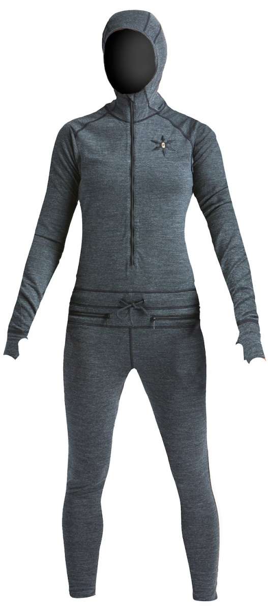 Airblaster Women's Merino Ninja Suit 2024 - Premium Wool Base Layer for Skiing, Snowboarding & Winter Sports | Warm Thermal Underwear for Cold Weather Activities