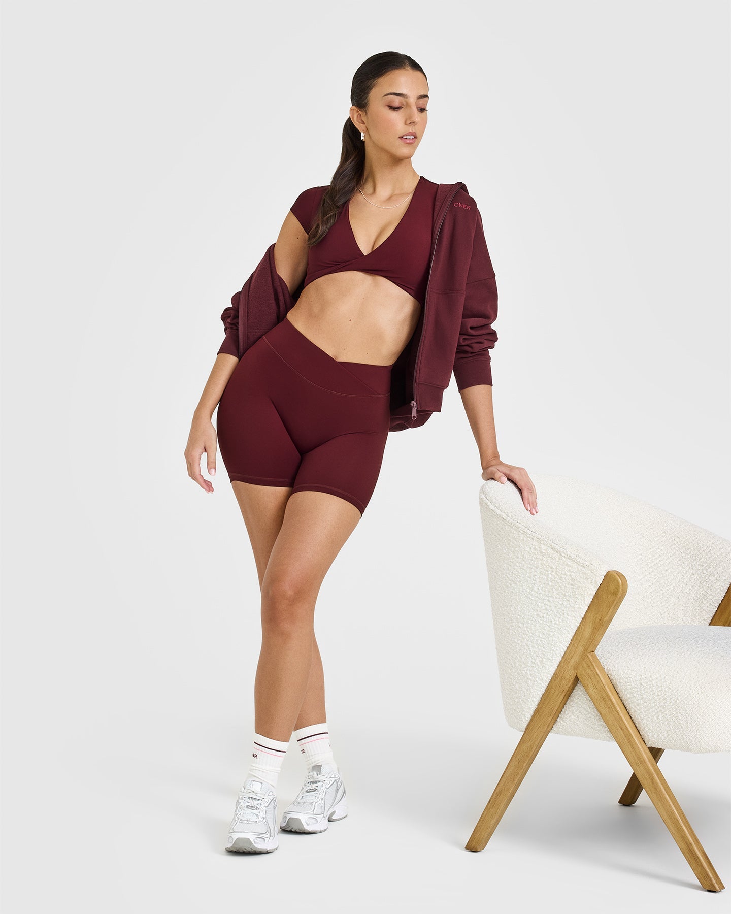 Trendy Rosewood Twist Front Short Sleeve Crop Top for Women - Perfect for Summer Outfits, Beach Vacations & Casual Street Style