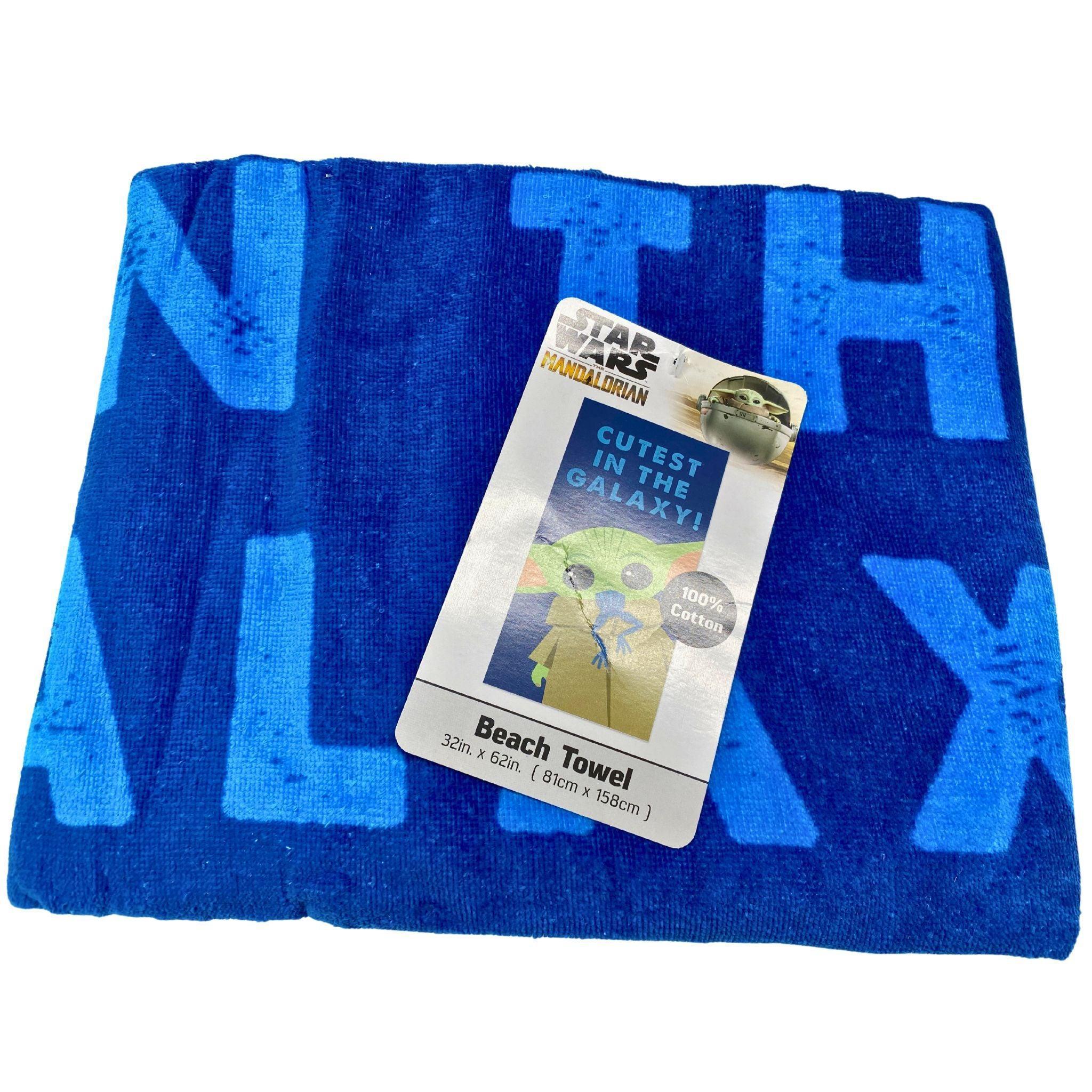 Star Wars The Mandalorian Galaxy Beach Towel Set - 18 Pack Super Soft Absorbent Bath Towels for Pool, Beach, Gym & Home Use - Cute Baby Yoda & Mando Design