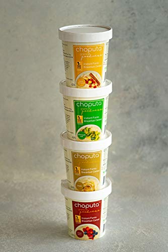 Choputa Instant Fonio Breakfast Cereal Cups - Gluten-Free & Vegan Variety Pack (4 Count) | Quick & Healthy Morning Meal, Office Snack, On-the-Go Breakfast Solution