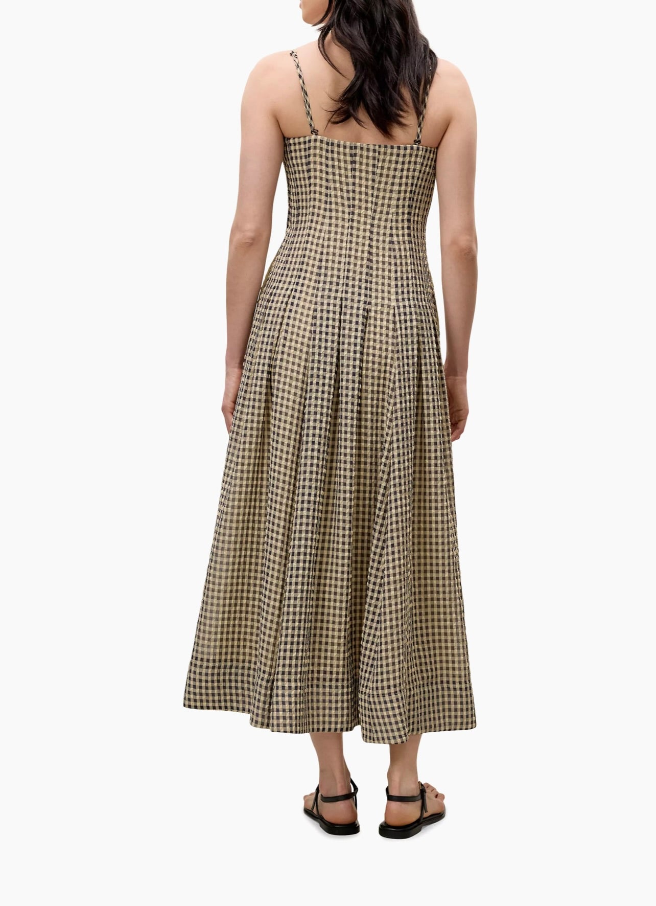 Aster Gingham Dress for Women - Floral Print Summer Sundress with Pockets | Perfect for Beach Vacation, Picnic & Casual Outings
