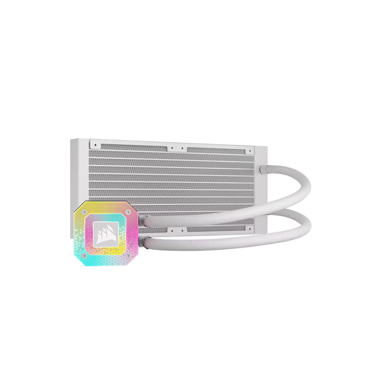 Corsair iCUE H100i ELITE CAPELLIX XT White 240mm AIO Liquid CPU Cooler - High Performance RGB Cooling for Gaming PCs and Workstations