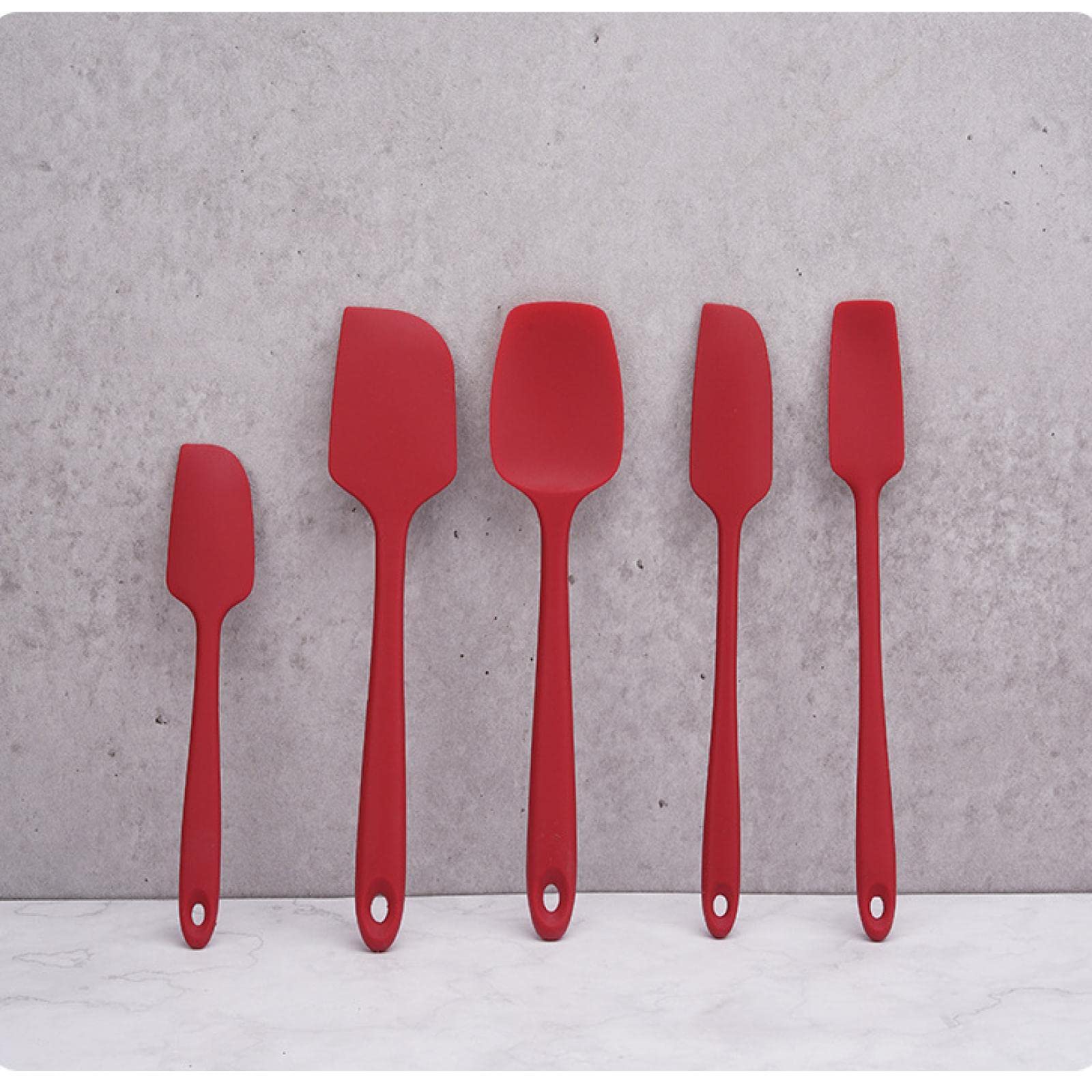 High Temperature Resistant Silicone Scraper Set - 4-Piece Food Grade Baking Spatulas for Cake, Jam & Cream (Includes Long Spatula) - Perfect for Home Baking, Cake Decorating & Kitchen Cooking
