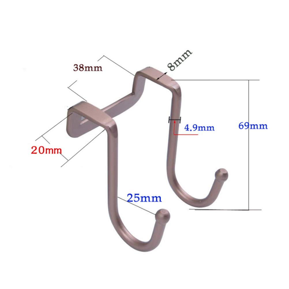 2-Pack Heavy Duty S-Shaped Over The Door Hooks for Bathroom, Towels, Coats & Home Organization - Double Hooks for Space Saving Storage & Display