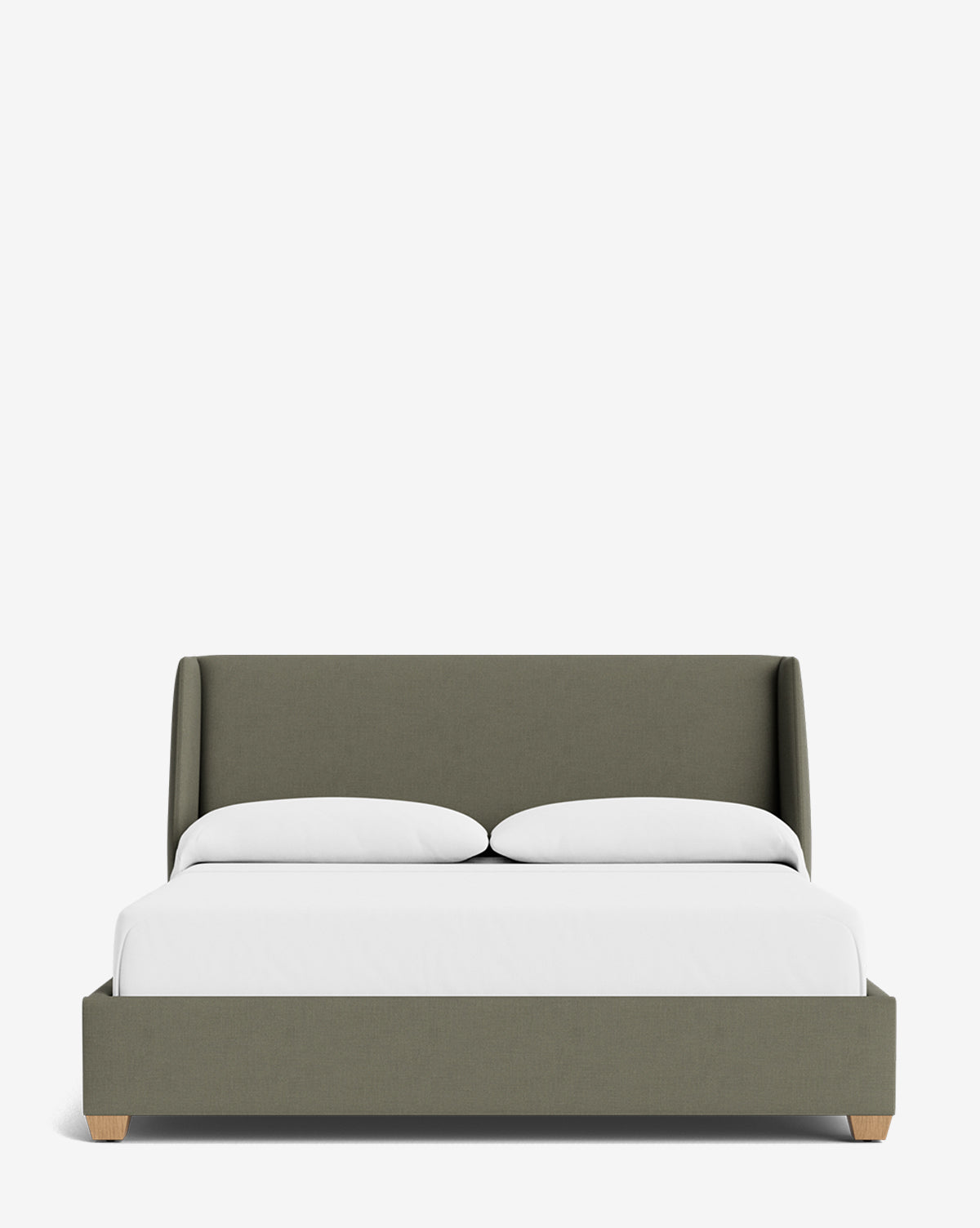 Walt Bed Low Headboard - Modern Minimalist Bed Frame for Small Spaces - Perfect for Apartments, Dorms & Guest Rooms