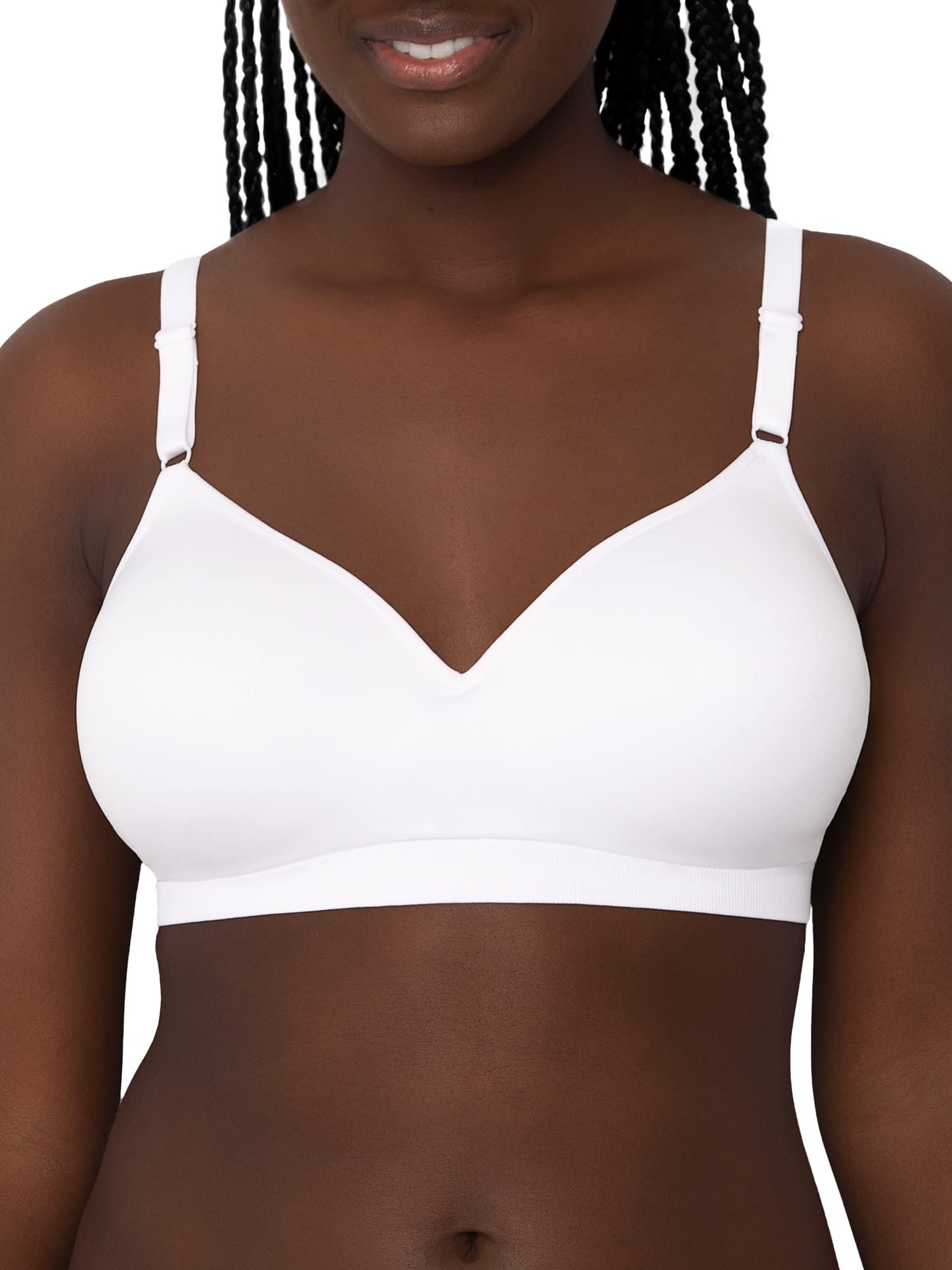 Fruit of the Loom Women's Seamless Wire Free Push-up Bra - Comfortable Support for Everyday Wear, Yoga & Lounge