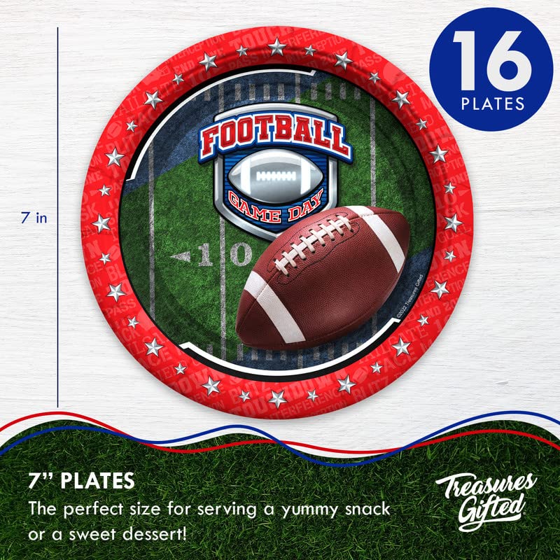Football Party Decorations Set for 16 Guests - Includes Dinnerware, Plates & Napkins - Perfect for Tailgate Parties, Game Day Celebrations & Sports Themed Events - Football Themed Party Supplies for Home Decor & Fan Gatherings