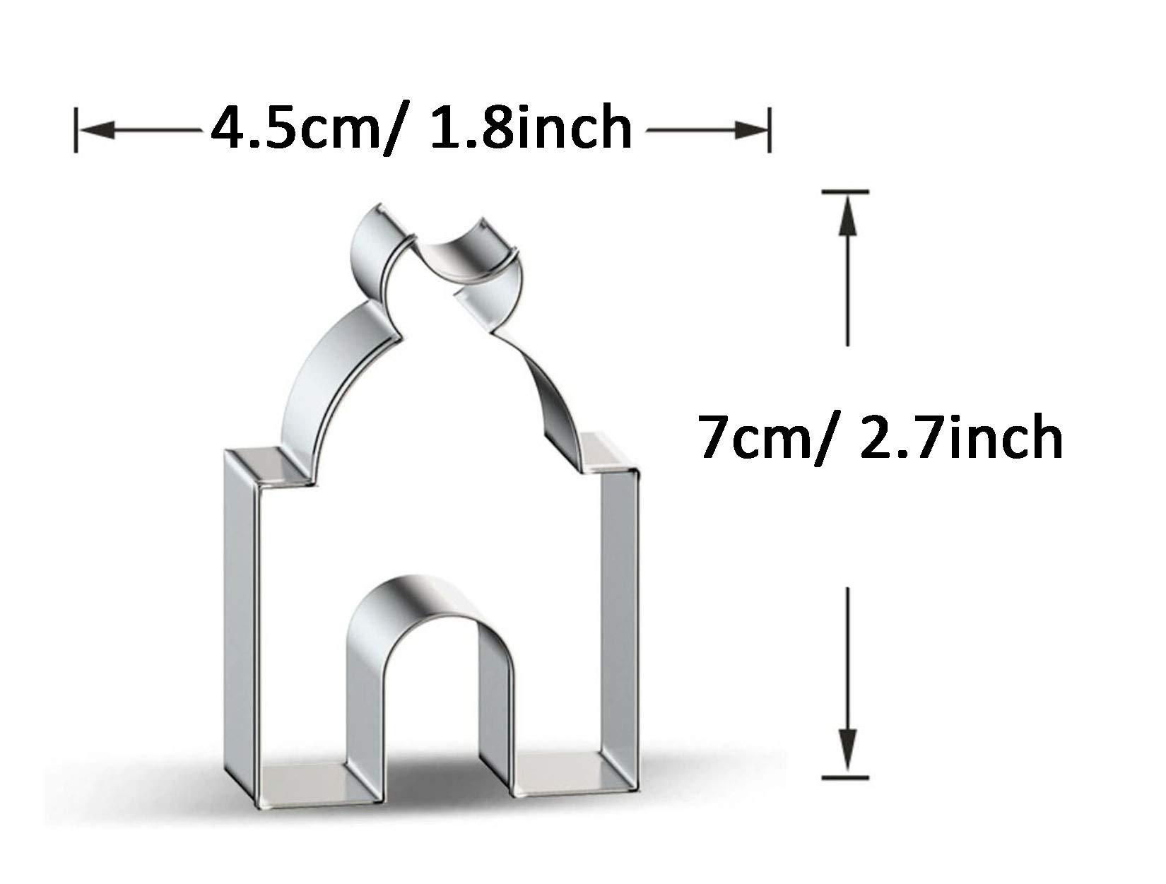 Church House Cookie Cutter - Stainless Steel Christmas Cookie Cutters for Baking, Holiday Decorations, Gingerbread House Making - Perfect for Christmas Parties, DIY Crafts, and Home Baking Gifts