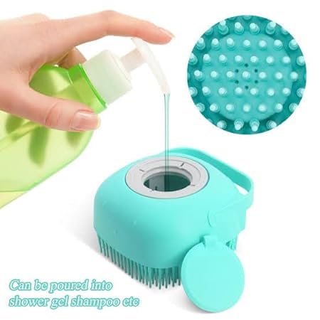 Premium Silicone Body Scrubber & Shampoo Dispenser Bath Brush - Exfoliating Massage Bath Tool for Men & Women | Perfect for Shower, Spa & Deep Cleaning