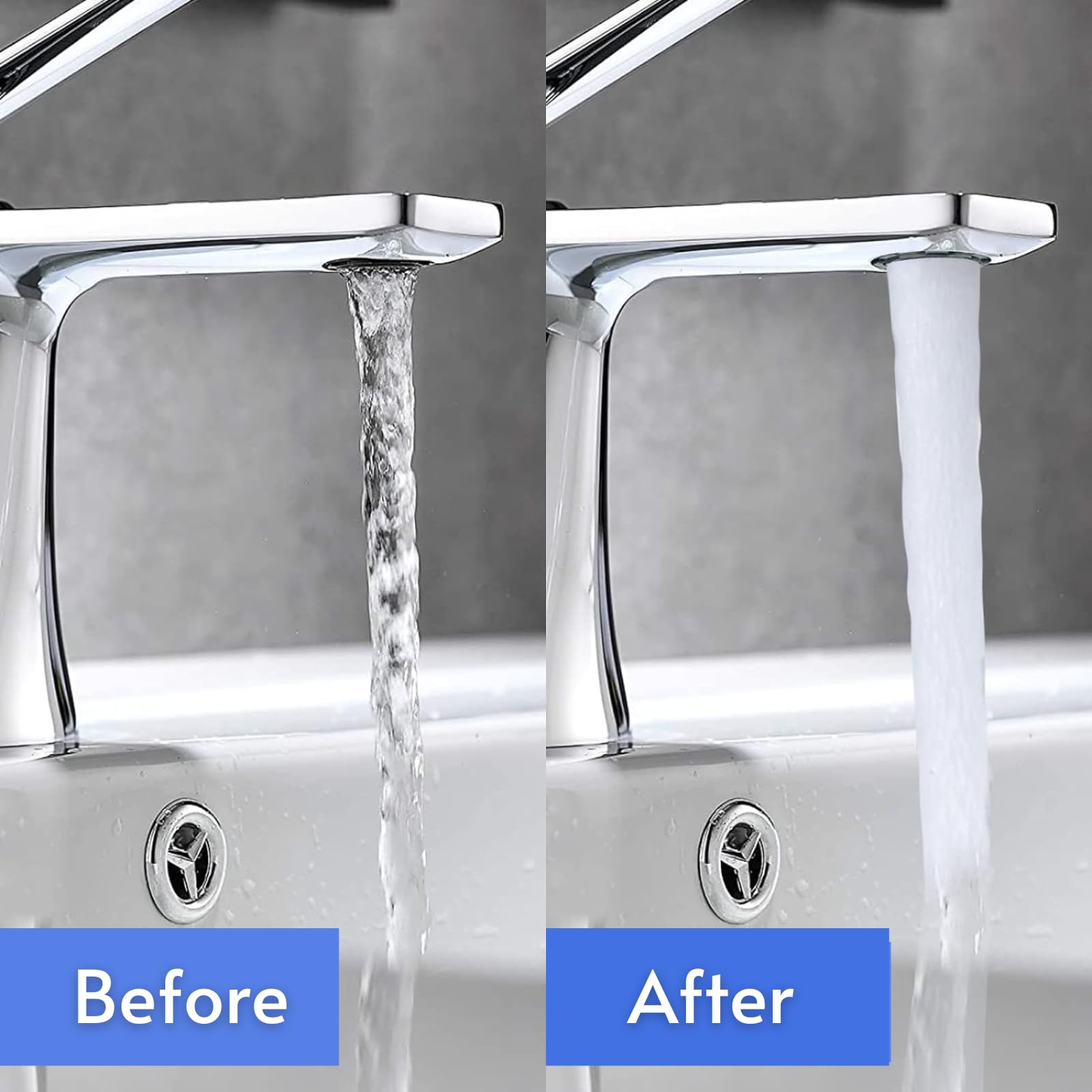 8-Piece Water Saving Faucet Aerator Set with 2 Keys - Flow Restrictor Sink Aerators, Tap Strainer Replacement for Kitchen & Bathroom - Perfect for Reducing Splash & Conserving Water in Homes & Restaurants
