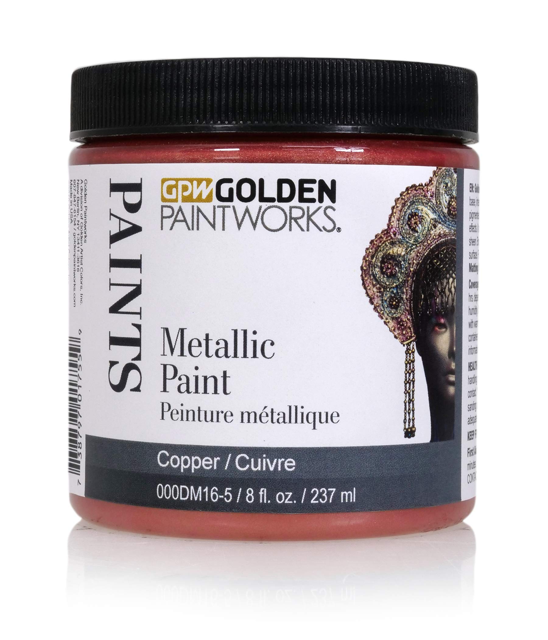 8 oz Metallic Copper Acrylic Paint - Professional Grade for DIY Crafts, Home Decor, and Art Projects | High-Quality Decorative Paint for Canvas, Wood, and Metal Surfaces