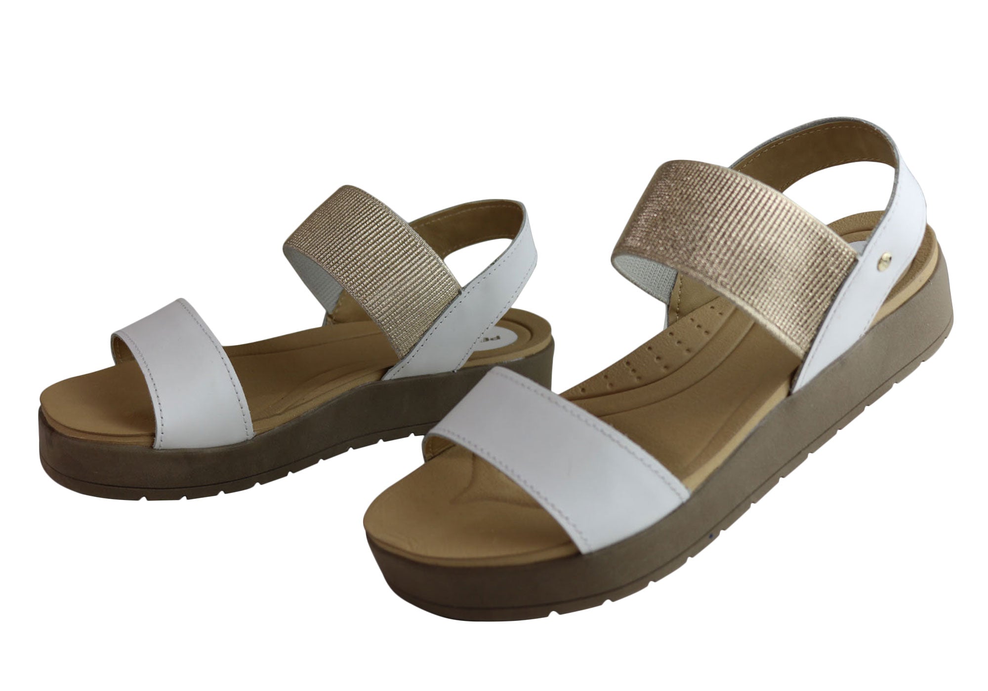 Pegada Rosie Women's Comfort Cushioned Leather Sandals - Handmade in Brazil - Perfect for Beach, Vacation & Summer Outfits