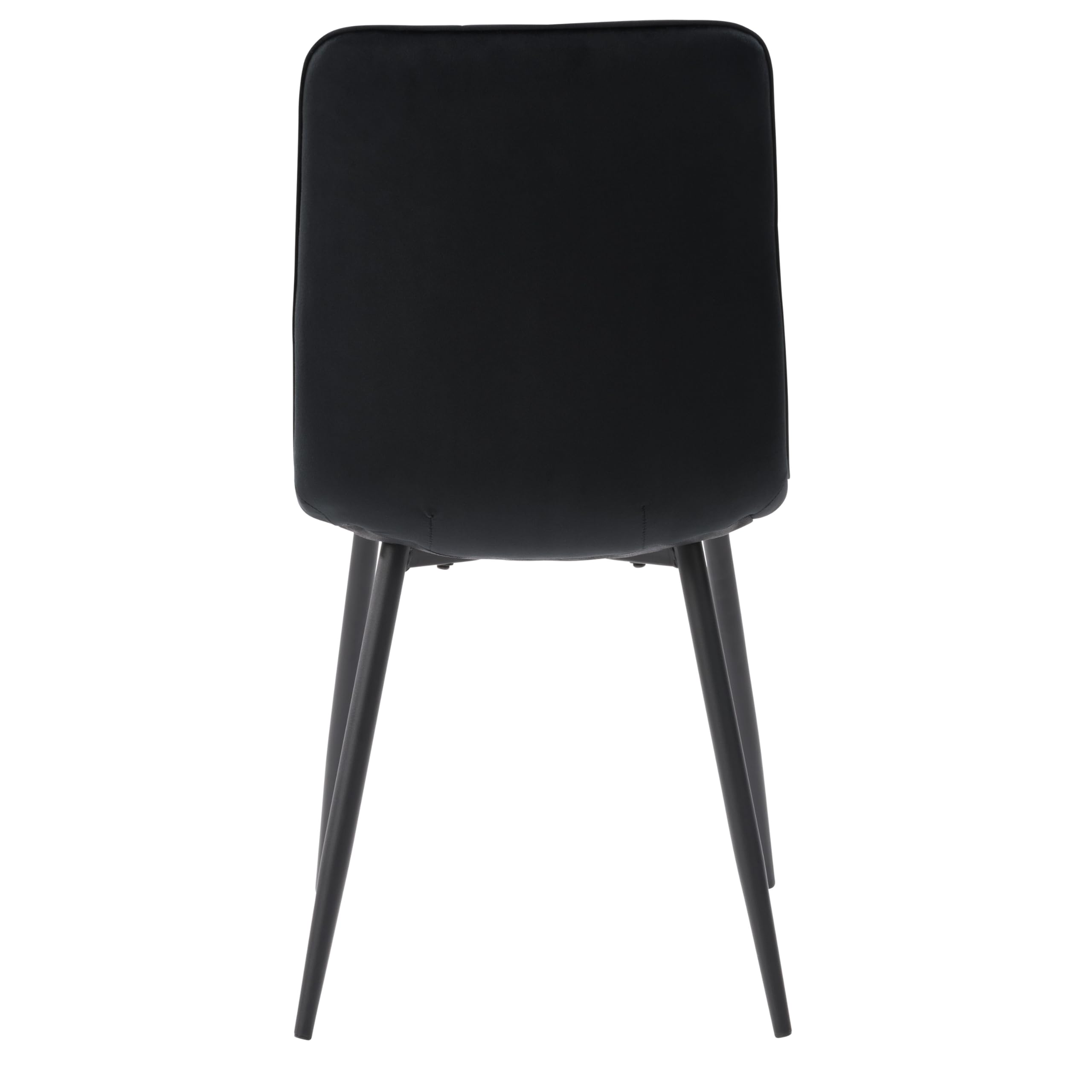 CorLiving Nash Black Velvet Upholstered Dining Chairs with Sturdy Metal Legs - Set of 2 Modern Kitchen Chairs for Dining Room, Restaurant & Home Decor