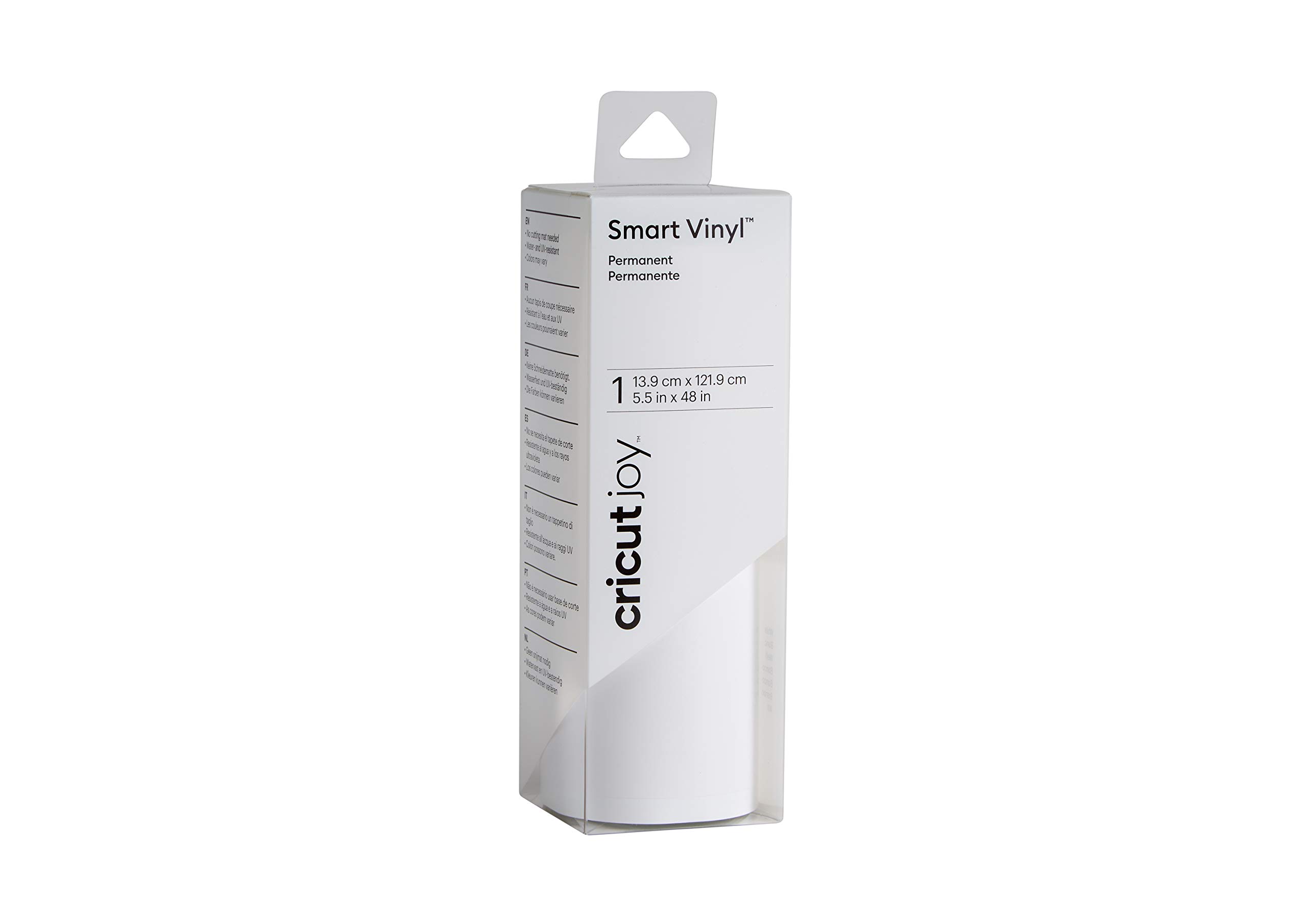 Cricut Joy™ Smart Vinyl™ Permanent Adhesive Vinyl Roll - White for DIY Crafts, Home Decor, Sign Making & Personalized Gifts - Ideal for Cricut Machines, Stickers, Labels & Decals