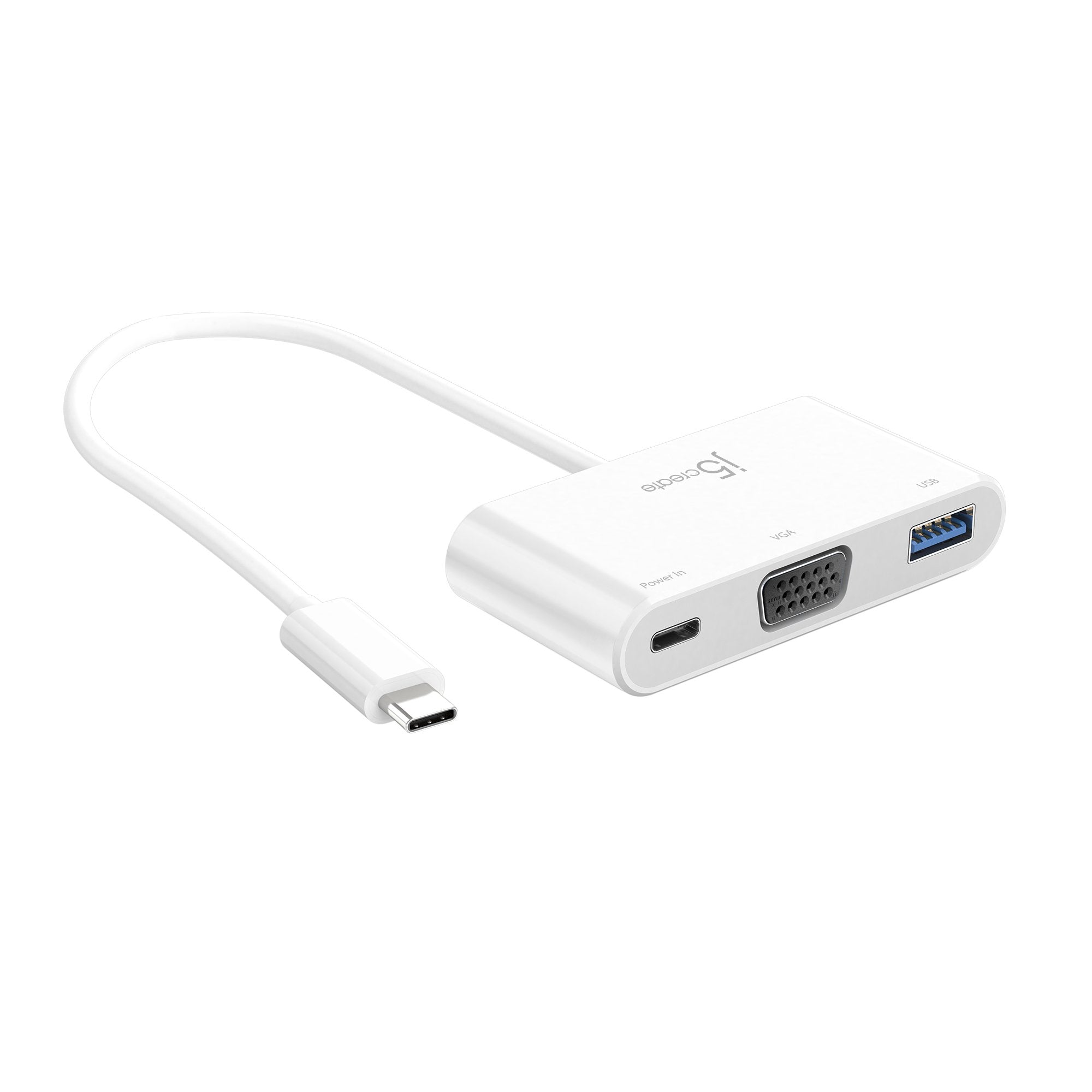 USB C to VGA Adapter with USB 3.0 Hub & 100W Power Delivery - 4K Video Output for Laptop, MacBook, Chromebook - Home Office & Conference Room Setup