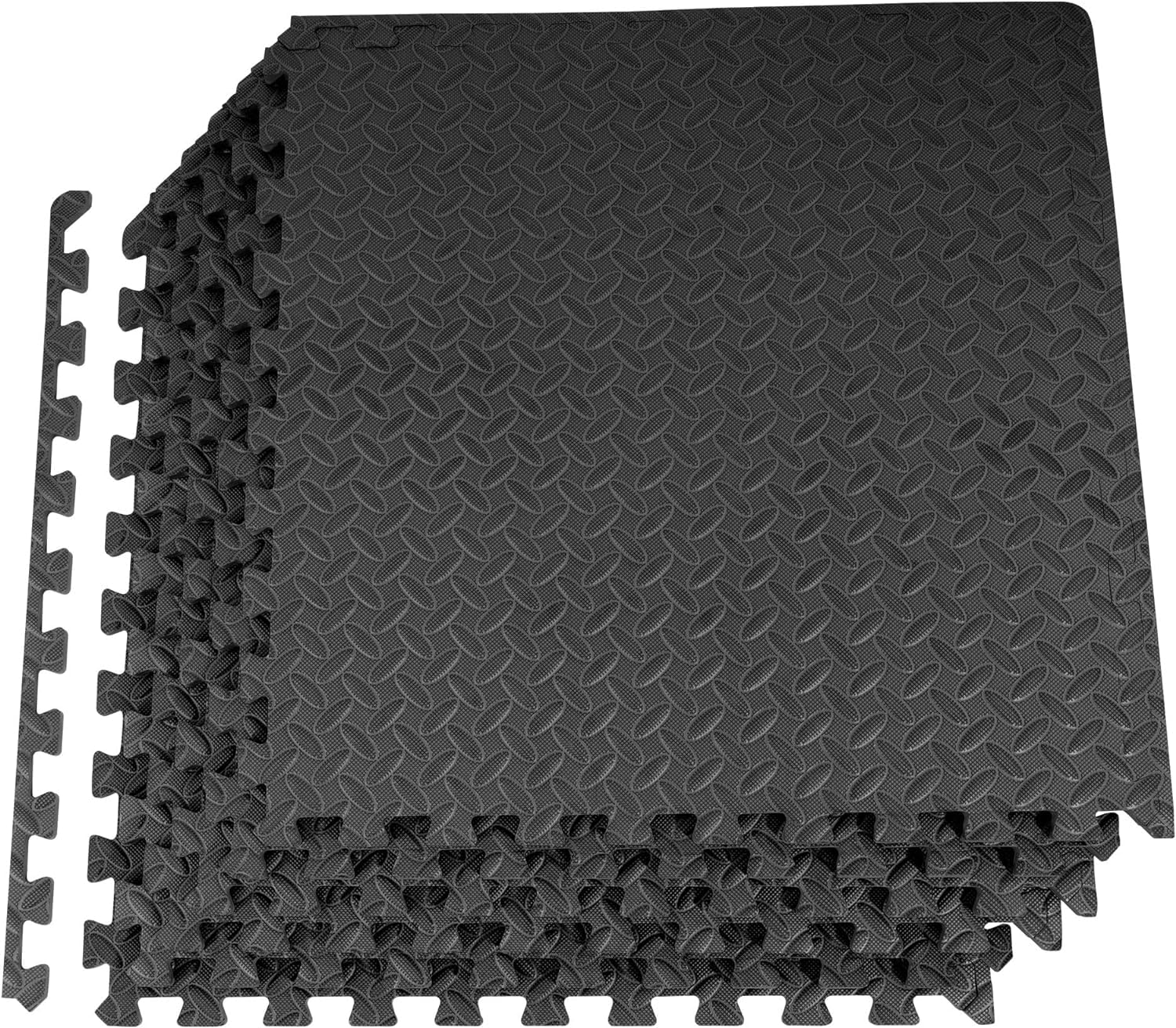Signature Fitness EVA Foam Interlocking Puzzle Exercise Mat - Non-Slip Flooring for MMA, Yoga, Gymnastics & Home Gym - Multiple Sizes - Perfect for Workouts, Playrooms & Garage Gyms