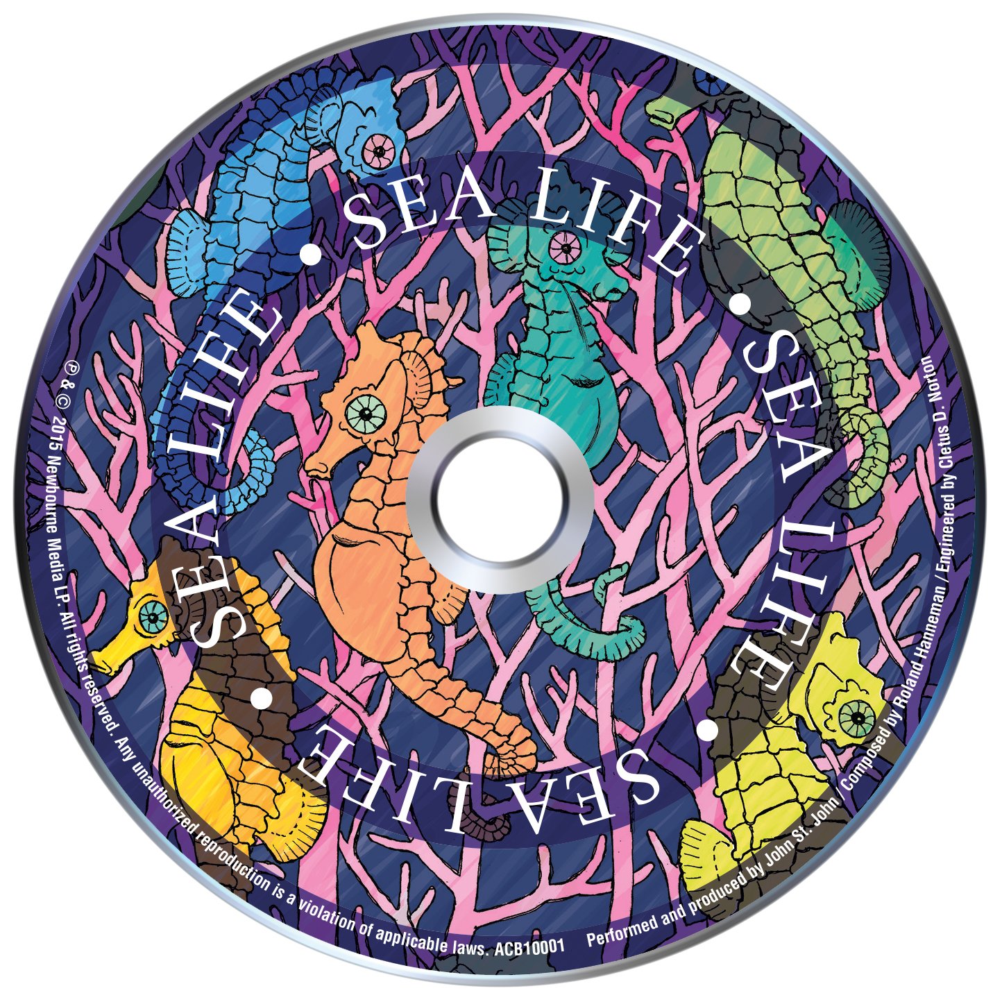 Sea & Ocean Life Adult Coloring Book with Relaxing Music CD - Stress Relief & Mindfulness Coloring for Adults | Perfect for Meditation, Art Therapy & Relaxation at Home