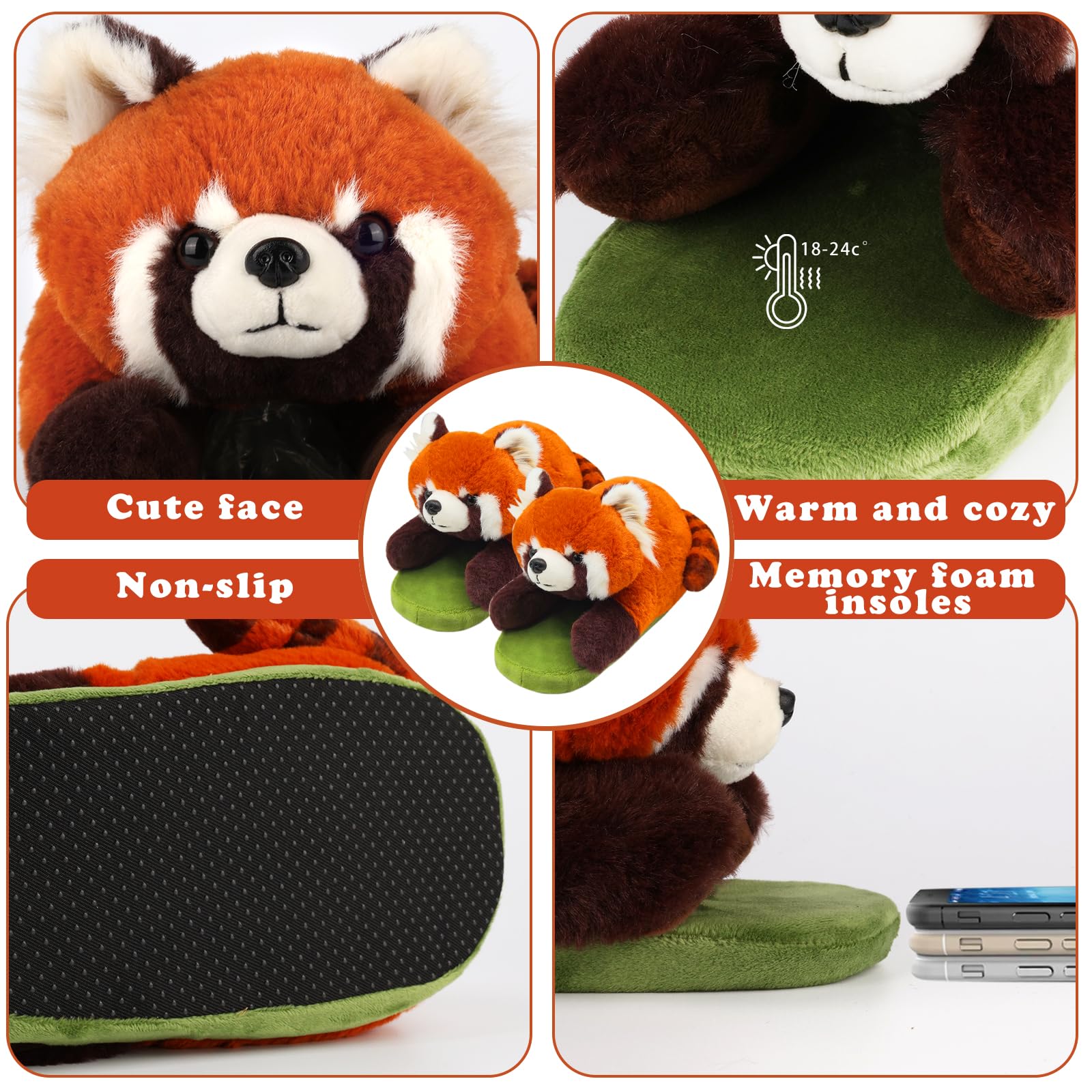 Funny Animal Slippers for Women - Cute Cartoon Fluffy House Slippers with Soft Memory Foam, Cozy Cotton Indoor Slides | Perfect Birthday Gifts for Her, Wife, Girlfriend - Great for Relaxing at Home, Lounging & Gift Giving Occasions
