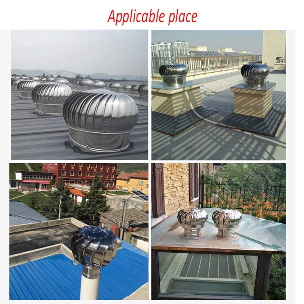 Stainless Steel Rotating Chimney Cowl Cap - 110mm Spinner Anti-Downdraught Ventilator for Most Standard Chimney Pots | Windproof Roof Ventilation Solution for Homes & Outdoor Fireplaces