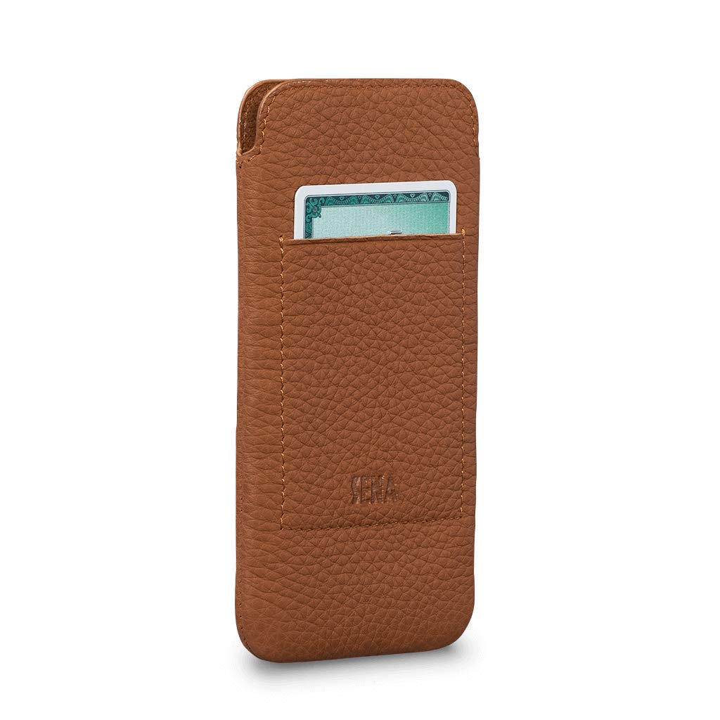 SENA Ultraslim Leather Wallet Case for iPhone 11 - RFID Blocking, Card Holder & Phone Cover (Tan) | Perfect for Travel, Business & Everyday Use