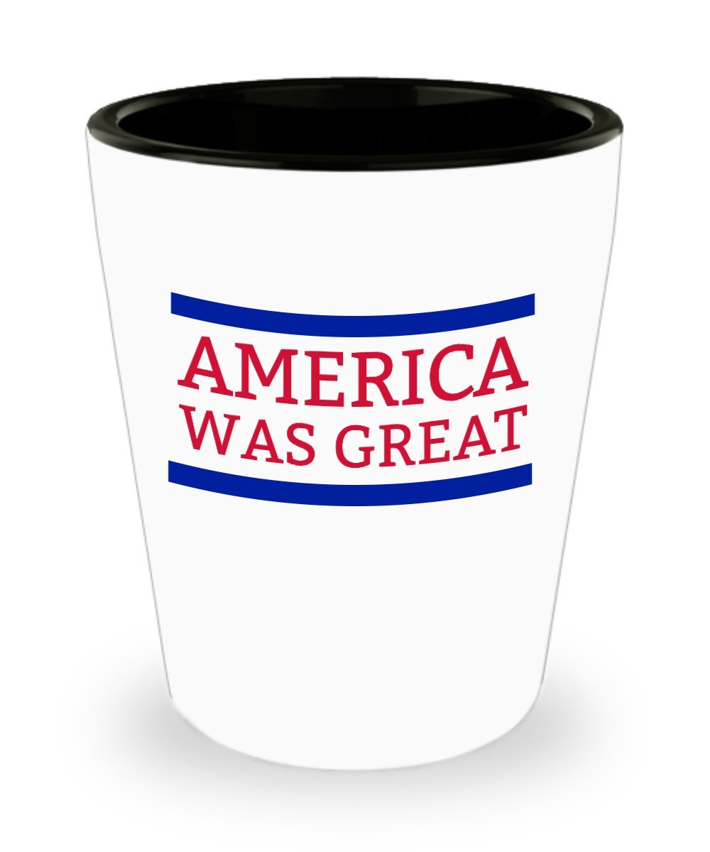 America Was Great Shot Glass - Patriotic Drinking Glass for Whiskey & Shots | Anti Trump Shot Glass - Funny Political Gift for Parties & Collectors