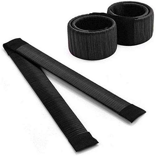 Stallion Black Magic Hair Donut Bun Maker - French Twist Hair Styler DIY Tool (2 Pack) for Women & Girls - Perfect for Updos, Ponytails & Special Occasions