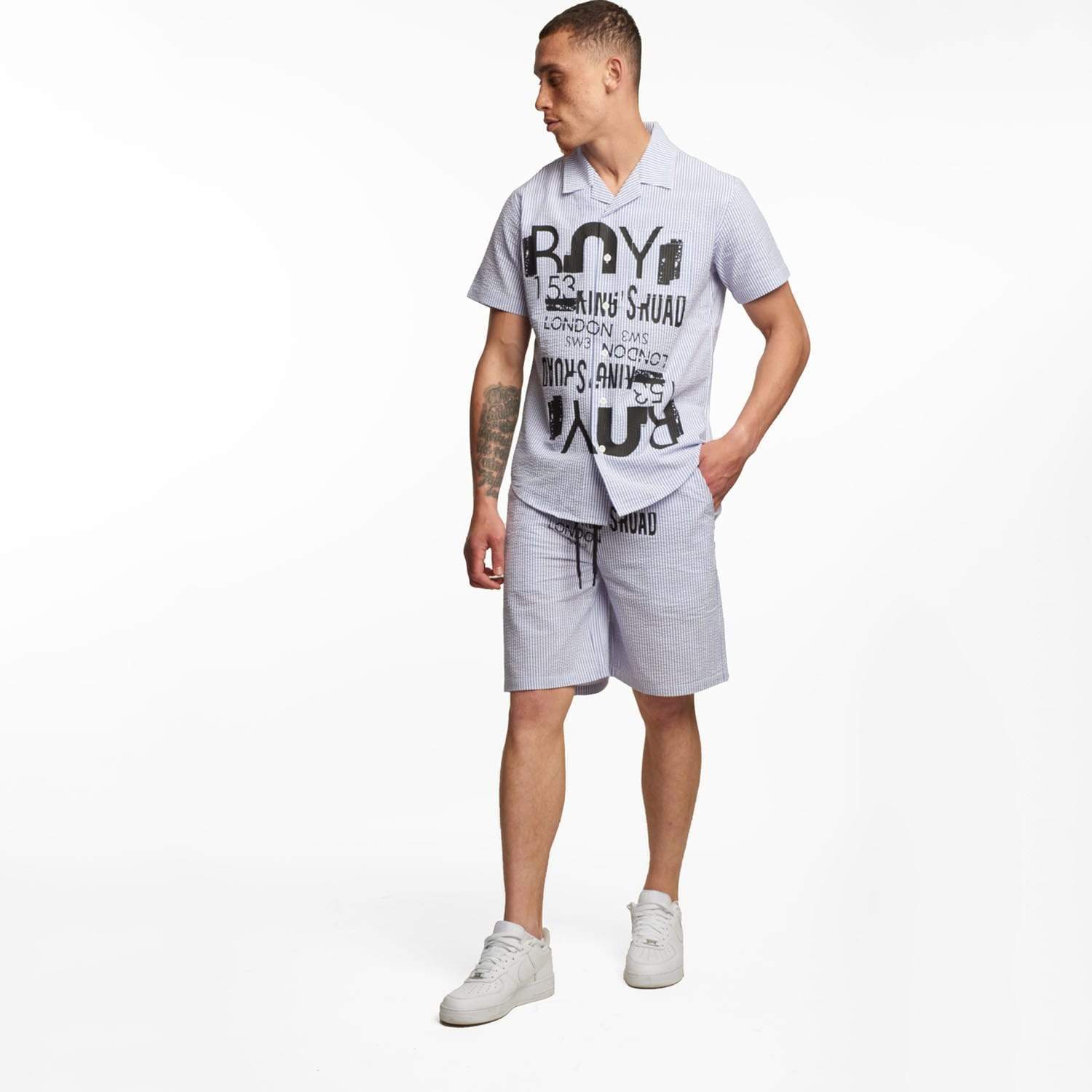 BOY KR Seersucker Shorts for Men - Breathable Summer Casual Shorts for Outdoor Activities, Beach, and Travel